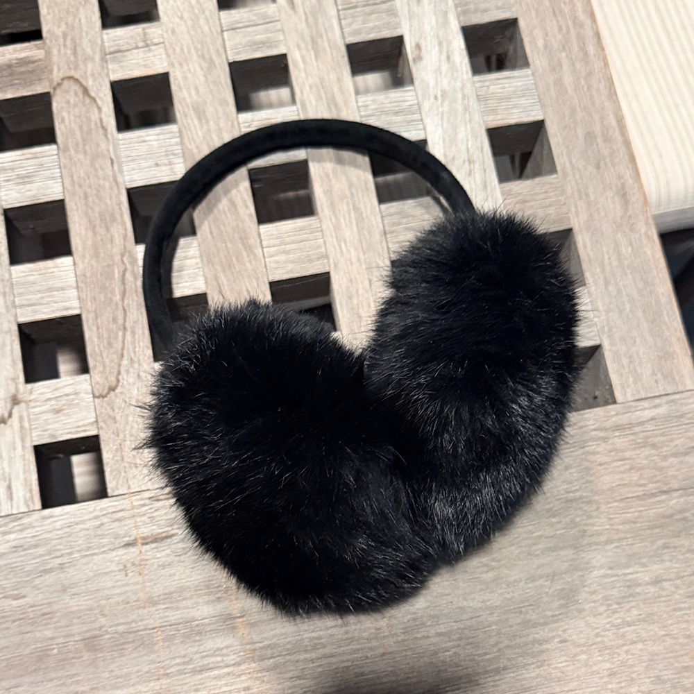 Black Faux Fur Earmuffs